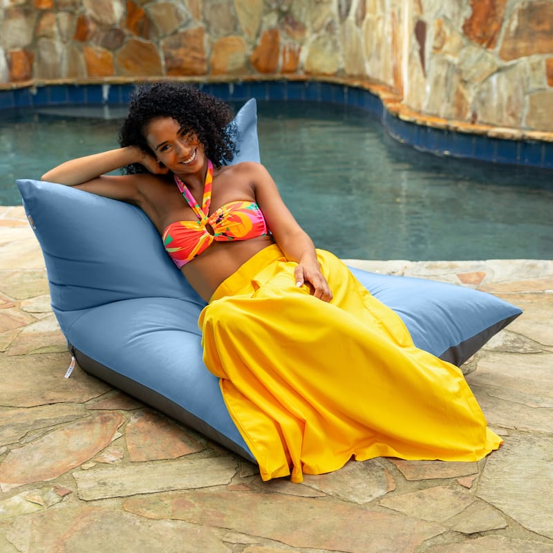 Deshi Sunbrella Patio Bean Bag Lounge Chair by Havenside Home