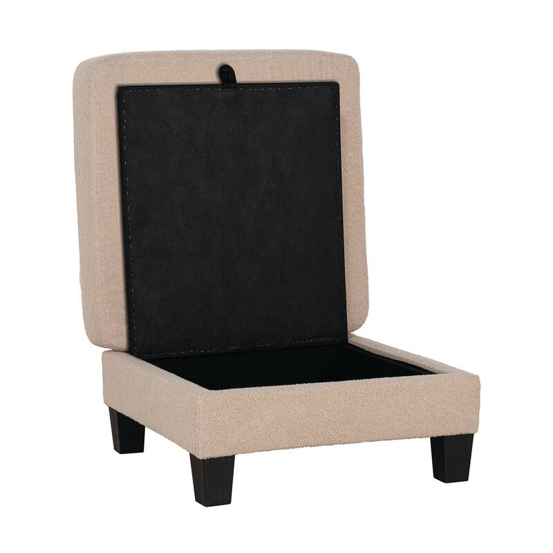 Modern Beige 3-piece Sectional Sofa Set with Loveseat and Storage Ottoman