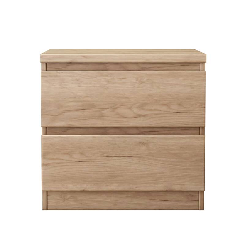 19.7"Nightstand with 2 Drawers, Beside Table with Drawers Handle Free Design,Thickened Top Plate, for Bedroom,Living Room