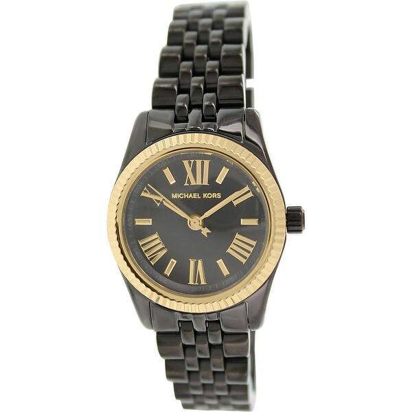 Shop Michael Kors Women S Lexington Black Ceramic Quartz Fashion Watch Free Shipping Today Overstock 18617736