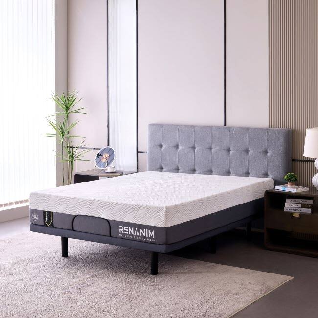 Renanim Hybrid Foam Mattress-in-a-Box, Cooler Sleep, Breathable, Supportive, Pressure Relief - Twin XL - Firm