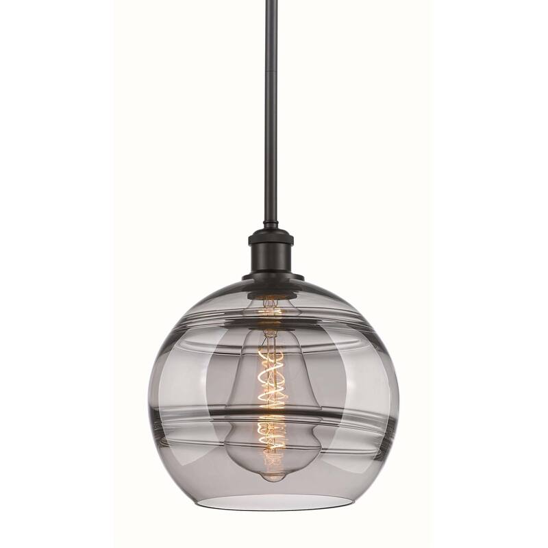 Innovations Lighting 516-1S-12-10 Rochester Pendant Rochester 10" Wide - Oil Rubbed Bronze / Light Smoke