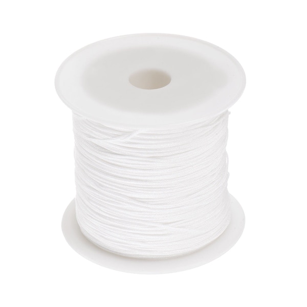 1 Roll Nylon Beading Thread Knotting Cord 0.6mm 50 Yards Satin String,  White - Bed Bath & Beyond - 36708356