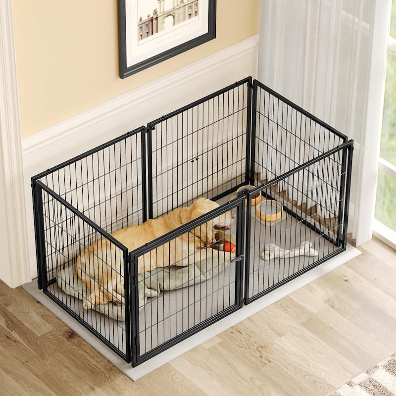 GDF Studio - Weston Large 63.7" Dog Cage with Top Cover, Heavy Duty Indoor Pet Crate