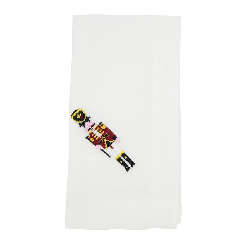 Elegant Nutcracker Embroidered Napkin (Set of 12) - Set of 12