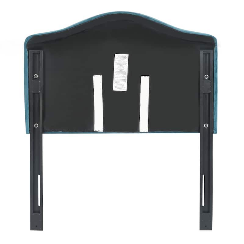 Adeco Camelback Tufted Upholstered Headboard for Twin Bed