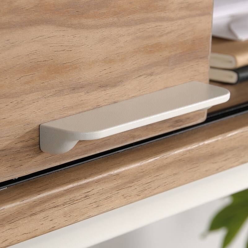 Wood Hutch with Hidden Storage, Brown - 64.17" W x 14.49" D x 36.34" H