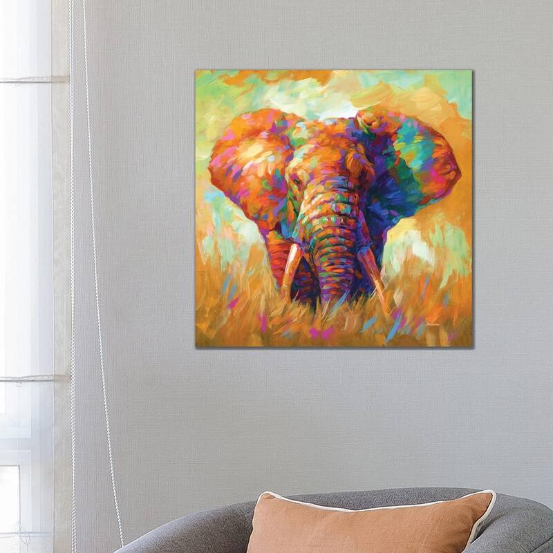 iCanvas "Elephant" by Leon Devenice Canvas Print - 26x26x1.5