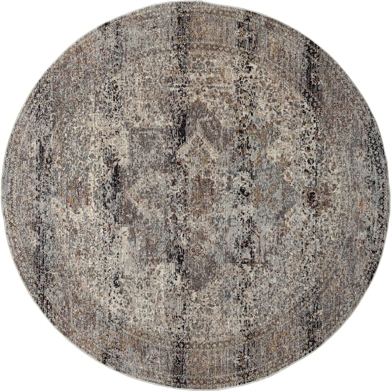Granite / Earth Area Rug - Round 5'11" - Granite / Earth