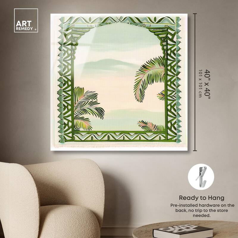Palm View Vista Acrylic by Art Remedy, Ready to Hang