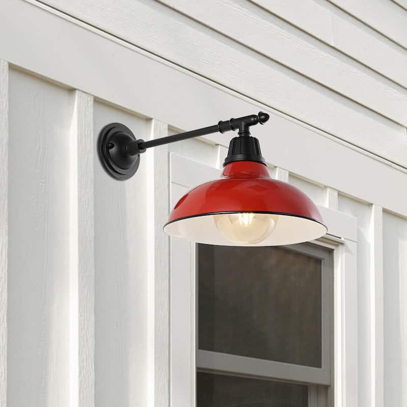 12.25" Indoor/Outdoor LED Arm Sconce, By JONATHAN Y - 12.25