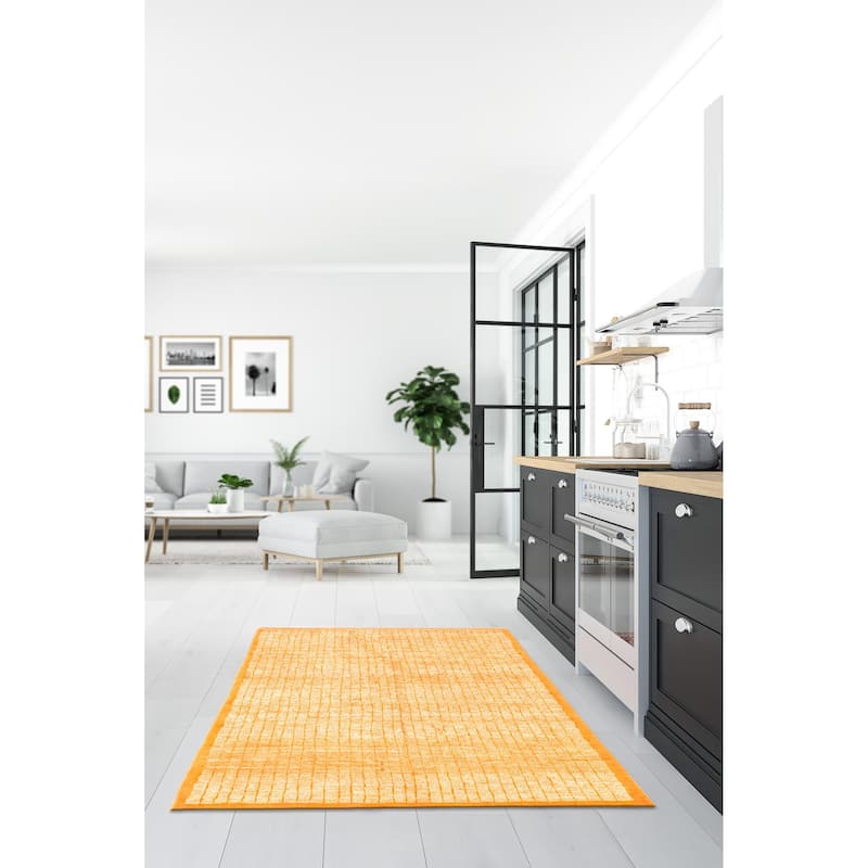 ECARPETGALLERY Hand-knotted Opulence Burnt Orange Wool Rug - 6'0 x 9'2