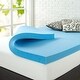 preview thumbnail 1 of 5, Priage by ZINUS 3 Inch Green Tea Cooling Gel Memory Foam Mattress Topper - Blue