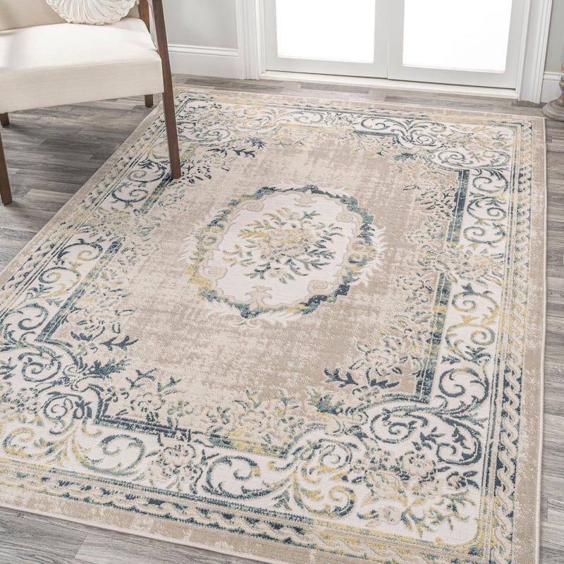 JONATHAN Y Amir Cottage Medallion Area Rug
