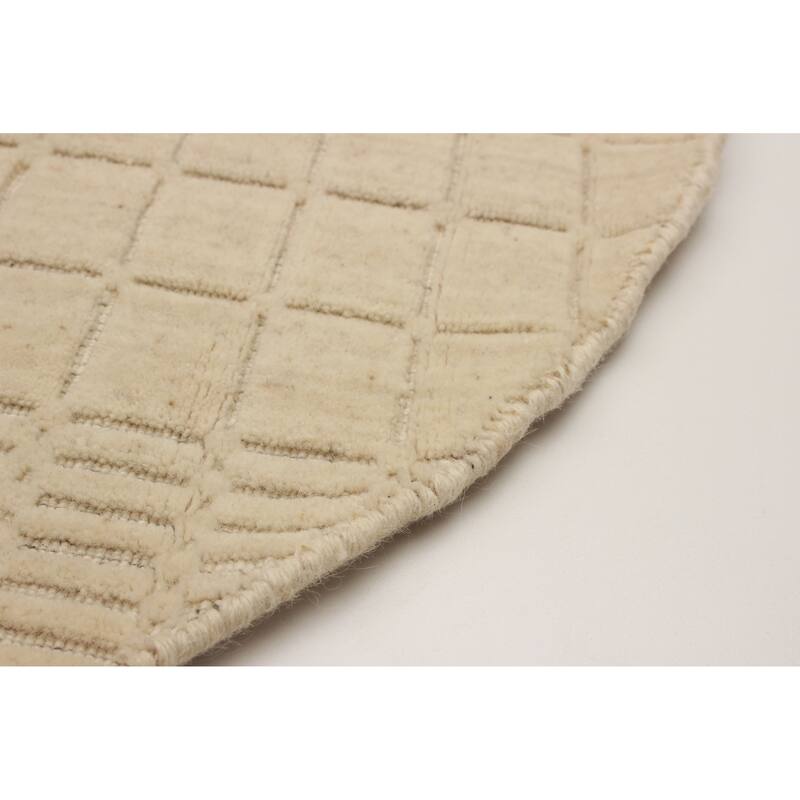 Kashkuli Gabbeh Cream Rug 4'0" x 4'0" - 4'0 x 4'0