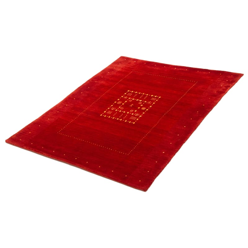 Kashkuli Gabbeh Red Rug 4'8" x 6'6" - 4'8 x 6'6