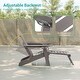 preview thumbnail 55 of 54, Bonosuki 2-Piece Folding Adirondack Chairs with Retractable Ottoman, Fire Pit Patio Chair with Cup Holder
