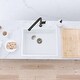 preview thumbnail 27 of 52, STYLISH 22 inch Composite Granite Dual Mount Kitchen Sink - 22" x 17.5" x 8.25"