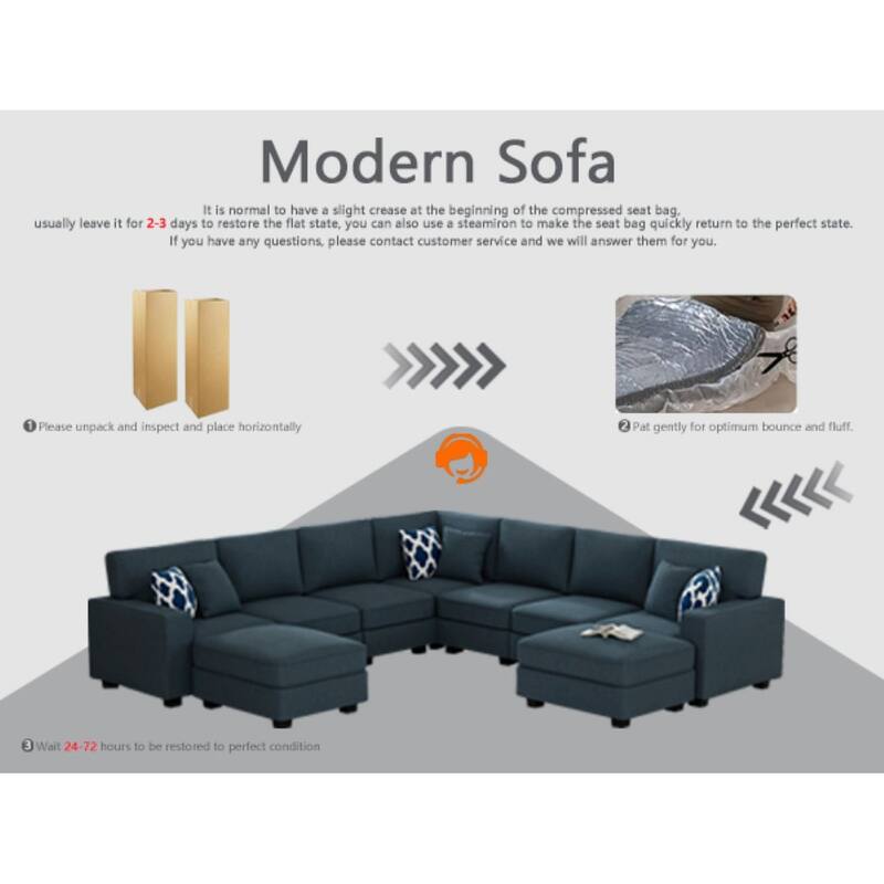 9 Piece Modular Flexible Combination Sectional