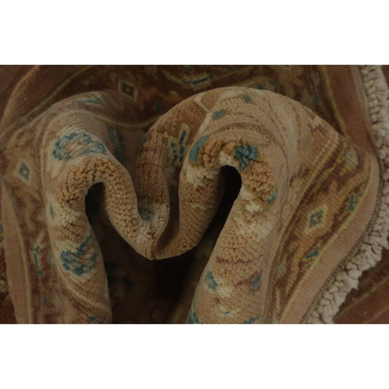 Hand Knotted Oriental 100% Wool Carpet Traditional All-Over Brown Ziegler Area Rug - 3' 1'' X 2' 0''