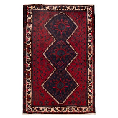 ECARPETGALLERY Hand-knotted Konya Anatolian Red Wool Rug - 4'9 x 7'5