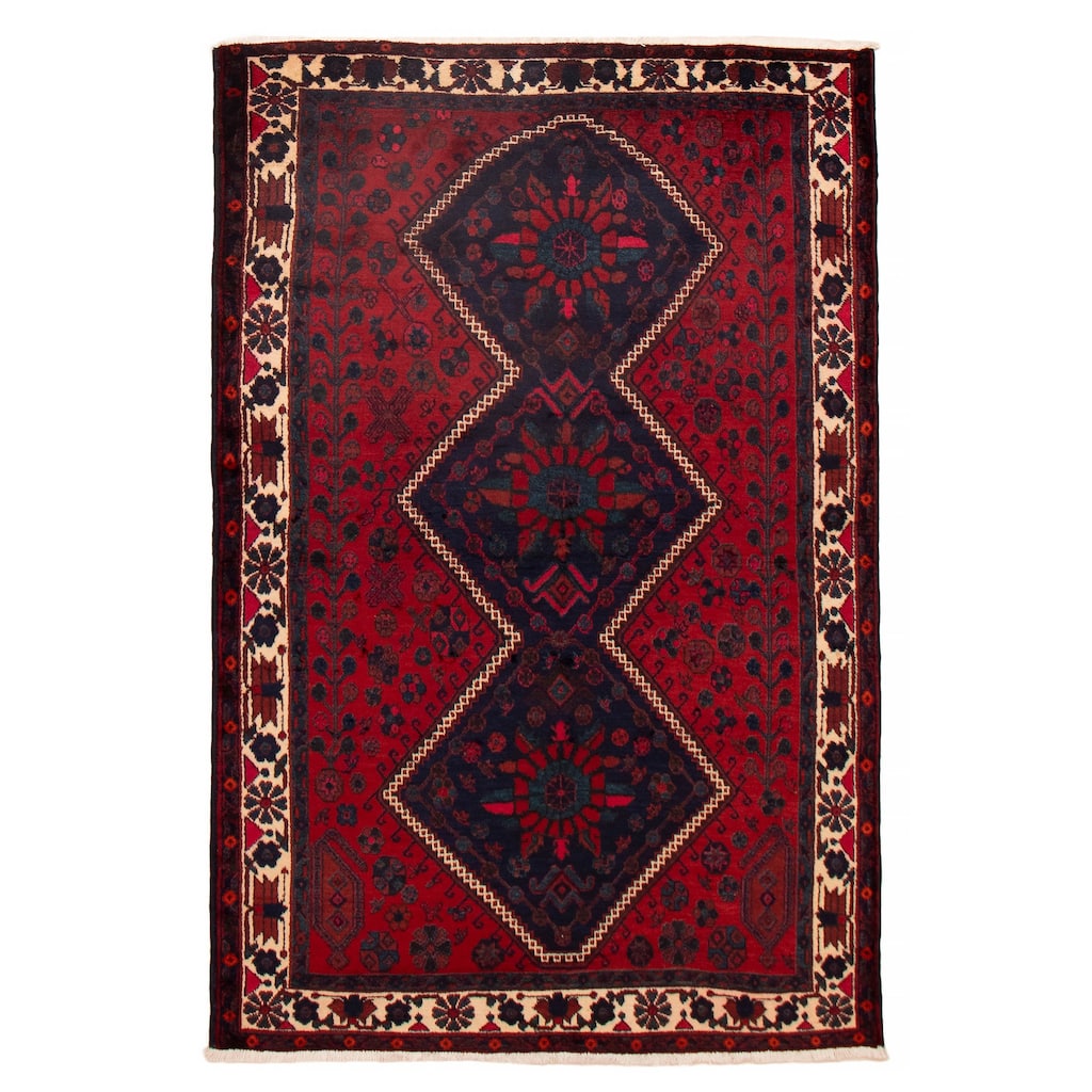 ECARPETGALLERY Hand-knotted Konya Anatolian Red Wool Rug - 4'9 x 7'5