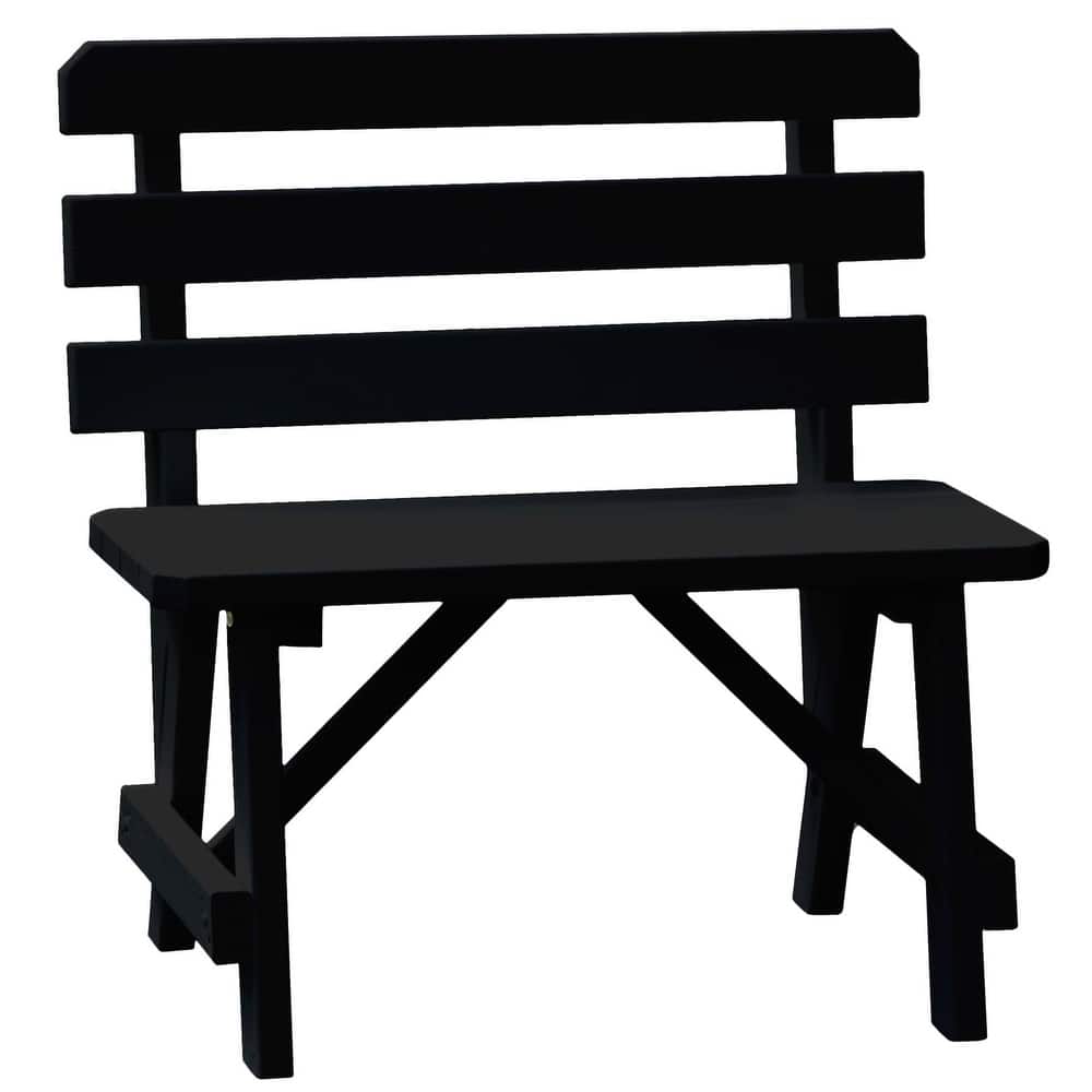 Pine 3' Traditional Backed Bench