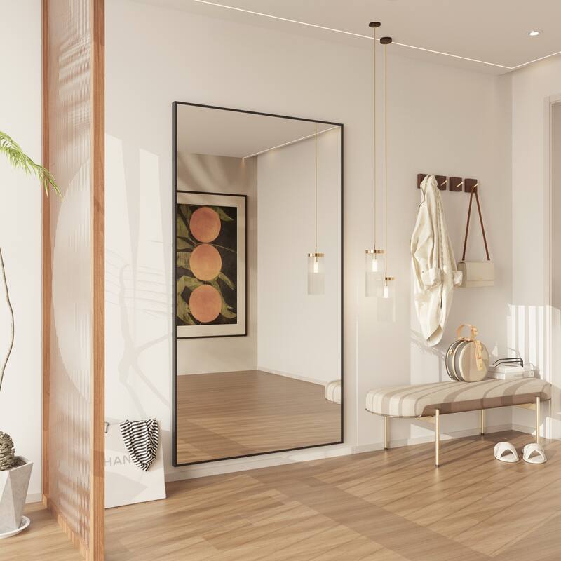 Aluminum Alloy Framed Wall Mounted Bathroom Vanity Accent Mirror in