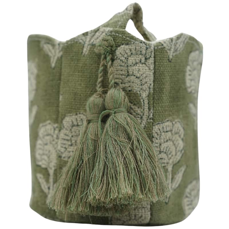 Fabdivine Handmade Floral Room Décor Nursery Storage Basket