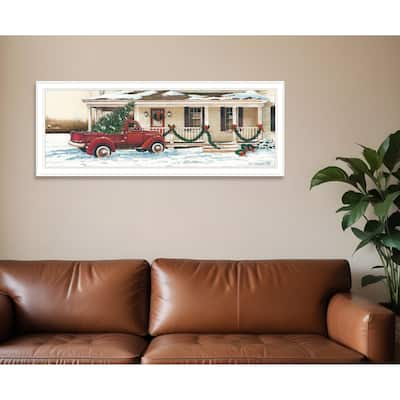 HomeRoots Preparing for Christmas White Framed Wall Art