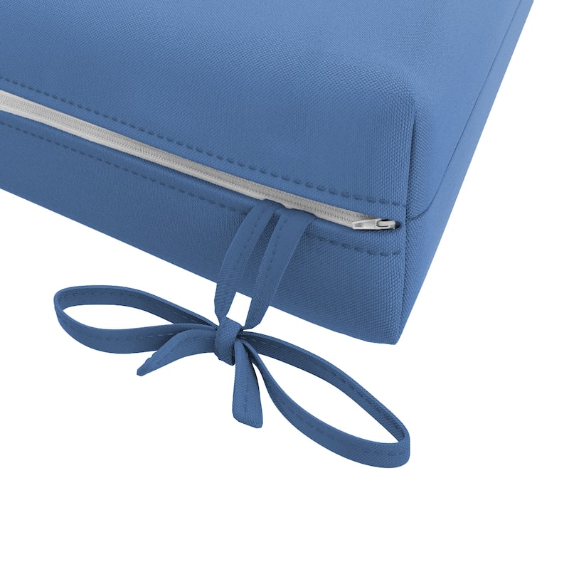 California Umbrella Outdoor Chair Pad Set of 2, 18" x 18", 2.5" Thick, Solstice Olefin Fabric