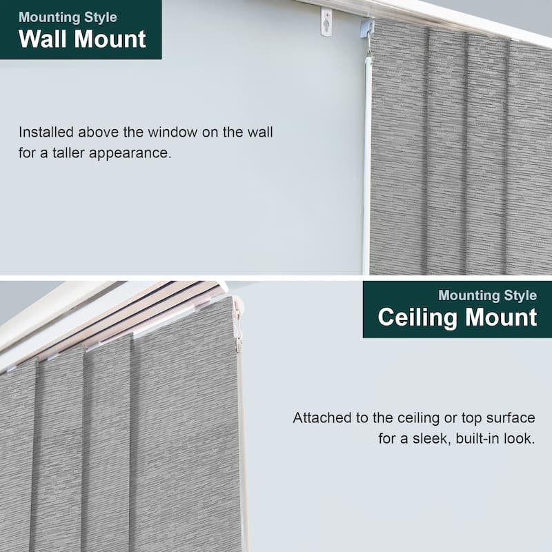 Chicology Calactta Grey Adjustable Cut-to-length Light Filtering Privacy Sliding Panels - Up to 80"W x 96"H