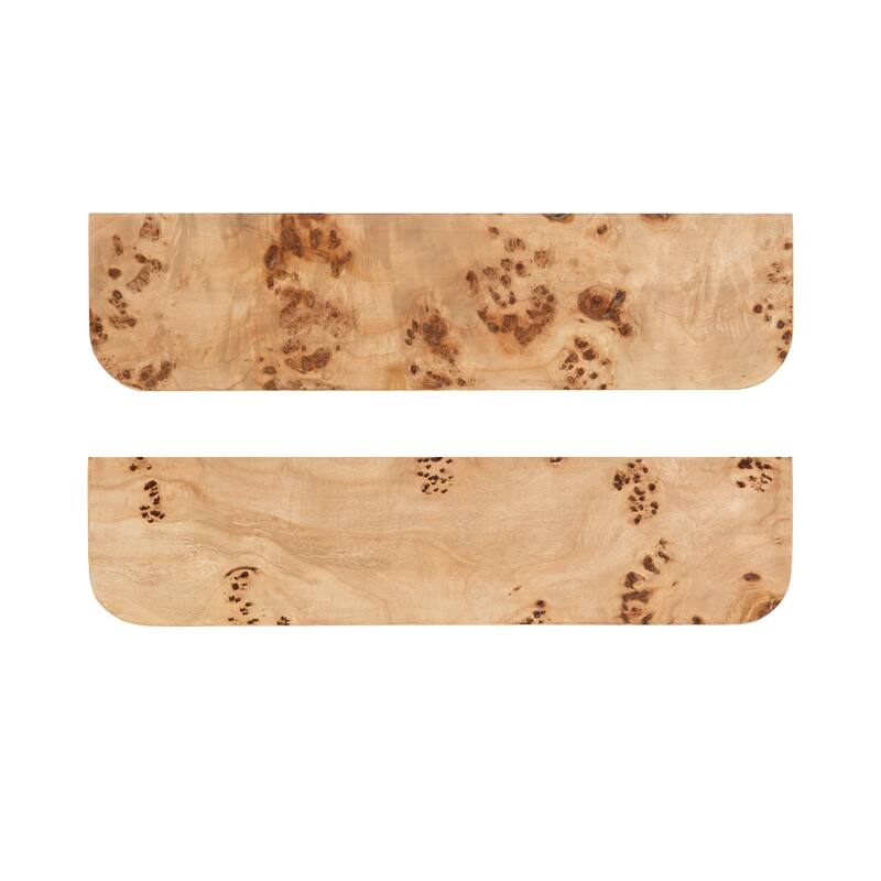 Kate and Laurel Burlock Floating Wall Shelves - 2 Piece 24 Inch