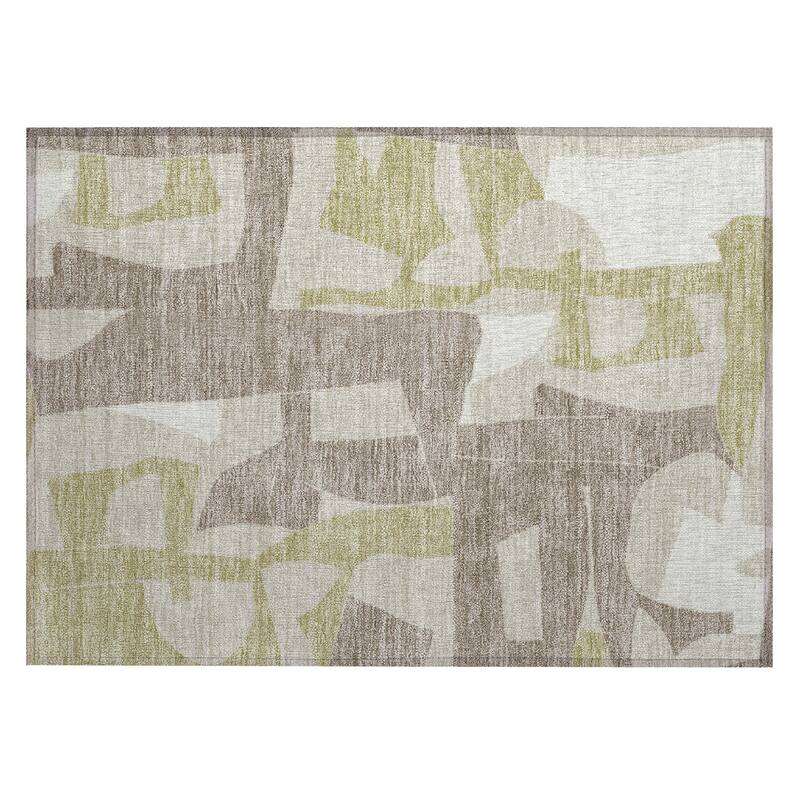 Machine Washable Indoor/ Outdoor Modern Crestone Chantille Rug