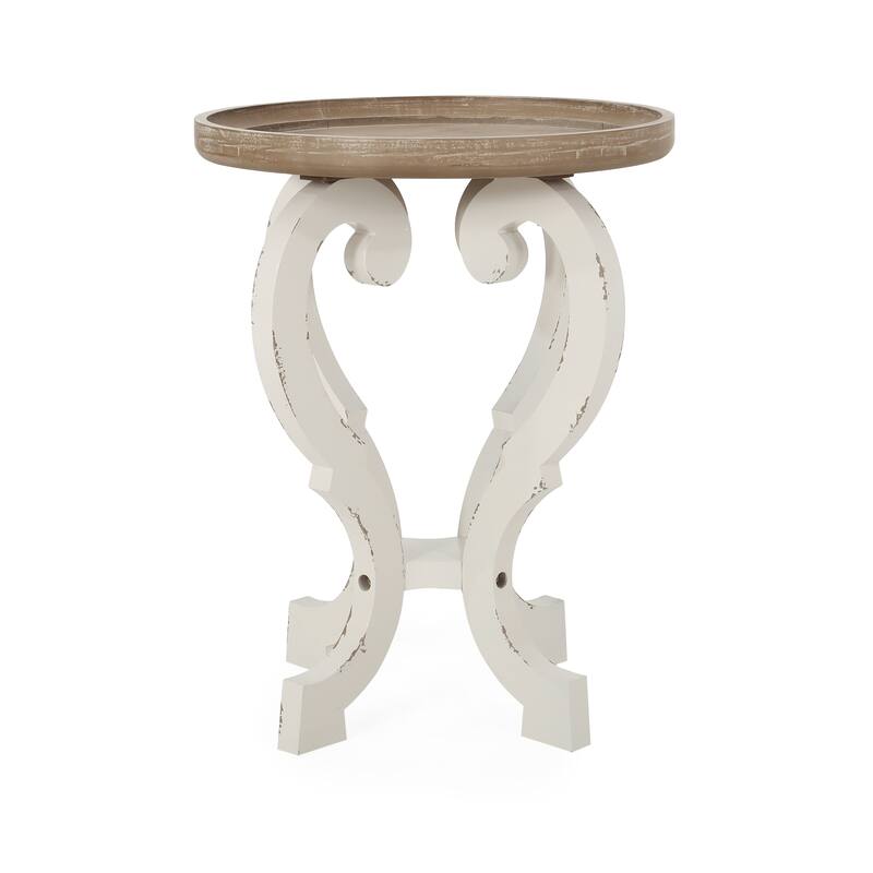 Truxton French Country Accent Table with Round Top by Christopher Knight Home
