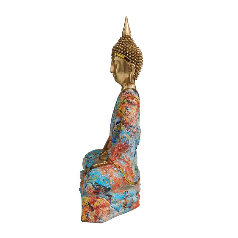 Multi Colored Resin Buddha Sculpture