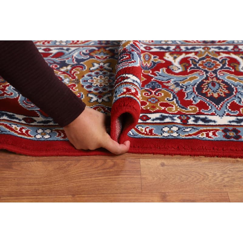 Medallion Red Tabriz Turkish Area Rug Living Room Machine Made Carpet - 9'8" x 12'11"