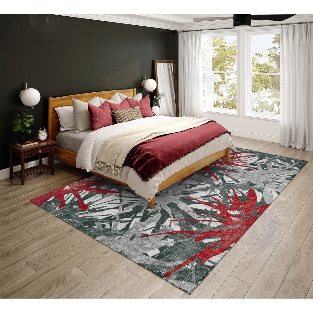 Indoor/ Outdoor Addison Bravado Abstract Starburst Washable Area Rug