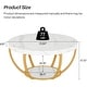 preview thumbnail 4 of 5, 31.7" Round Coffee Table, Modern 2-Tier Center Table Sofa Side Table