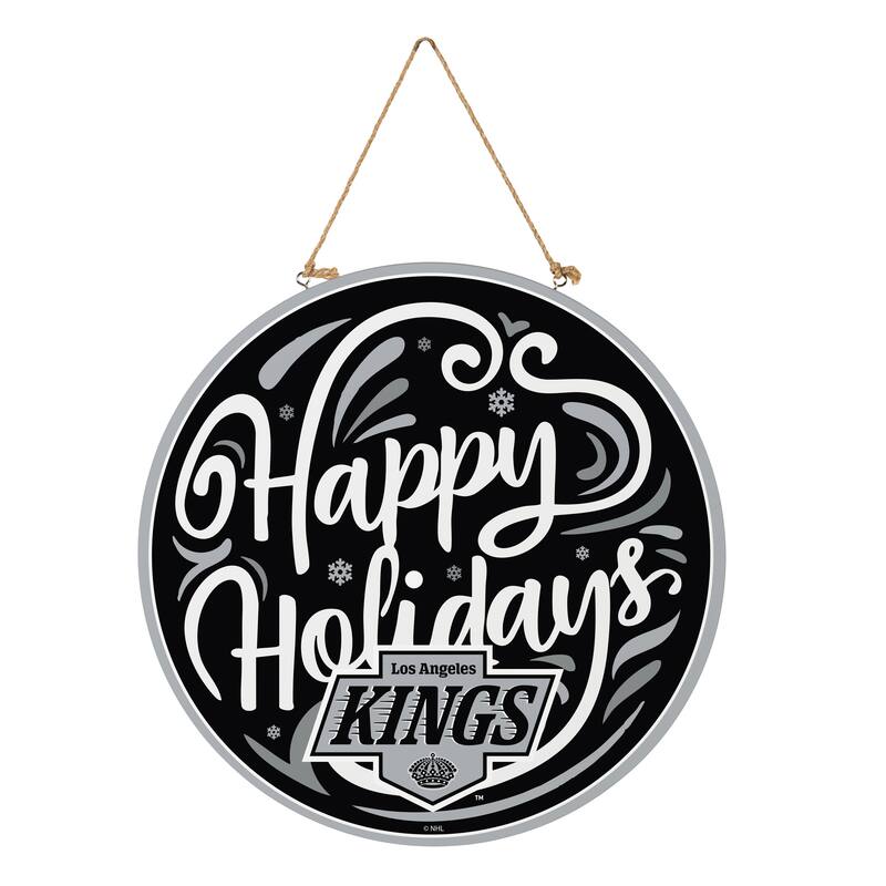 Los Angeles Kings 18" x 18" Happy Holidays Door Décor Wall Sign - 18" x 18"