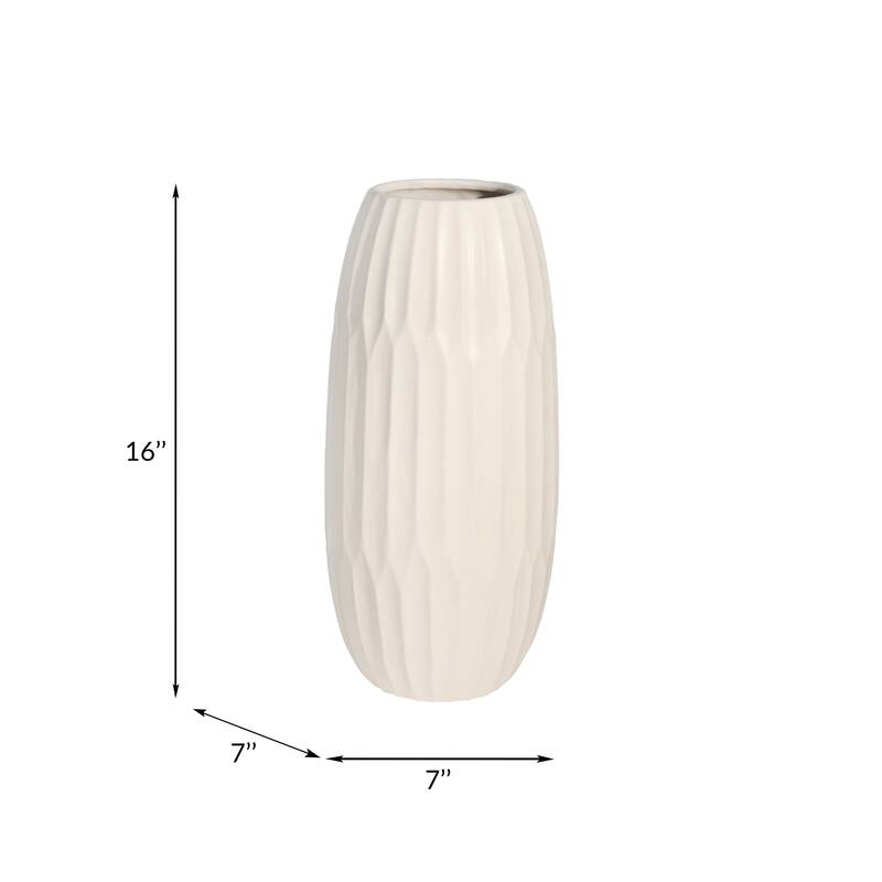Sagebrook Home Modern Neutral Ceramic Vase