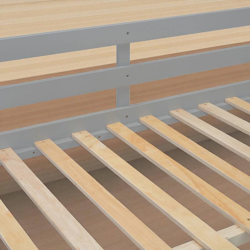 Twin over Twin or Full over Full Bunk Bed with Storage Drawers, Shelves, and Reversible Ladder
