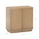 preview thumbnail 4 of 3, Tambellini Mid Century Modern Accent Cabinet with Doors or Media Storage Cabinet for Living Room with Solid Wood Base