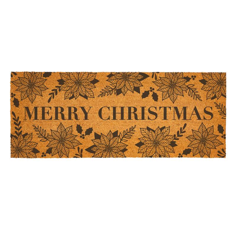Holiday Coir Door Mat - "Merry Christmas" - 60"x24"