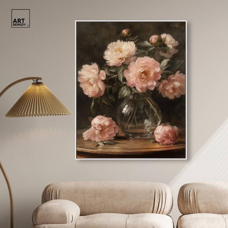 Vintage Velvet Vase Canvas by Art Remedy