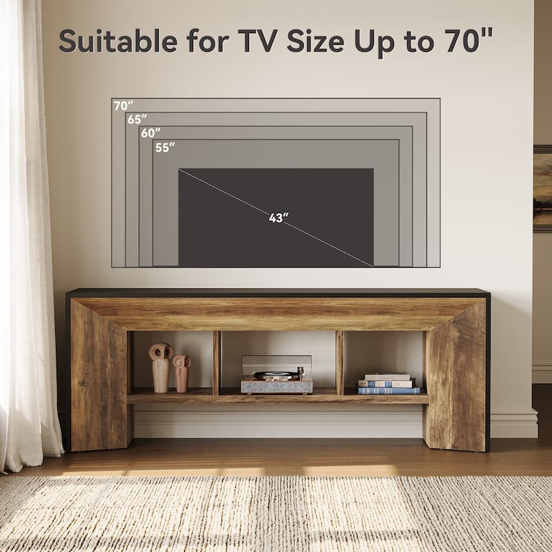  TV Stand with 3 Cubes Storage Organizer