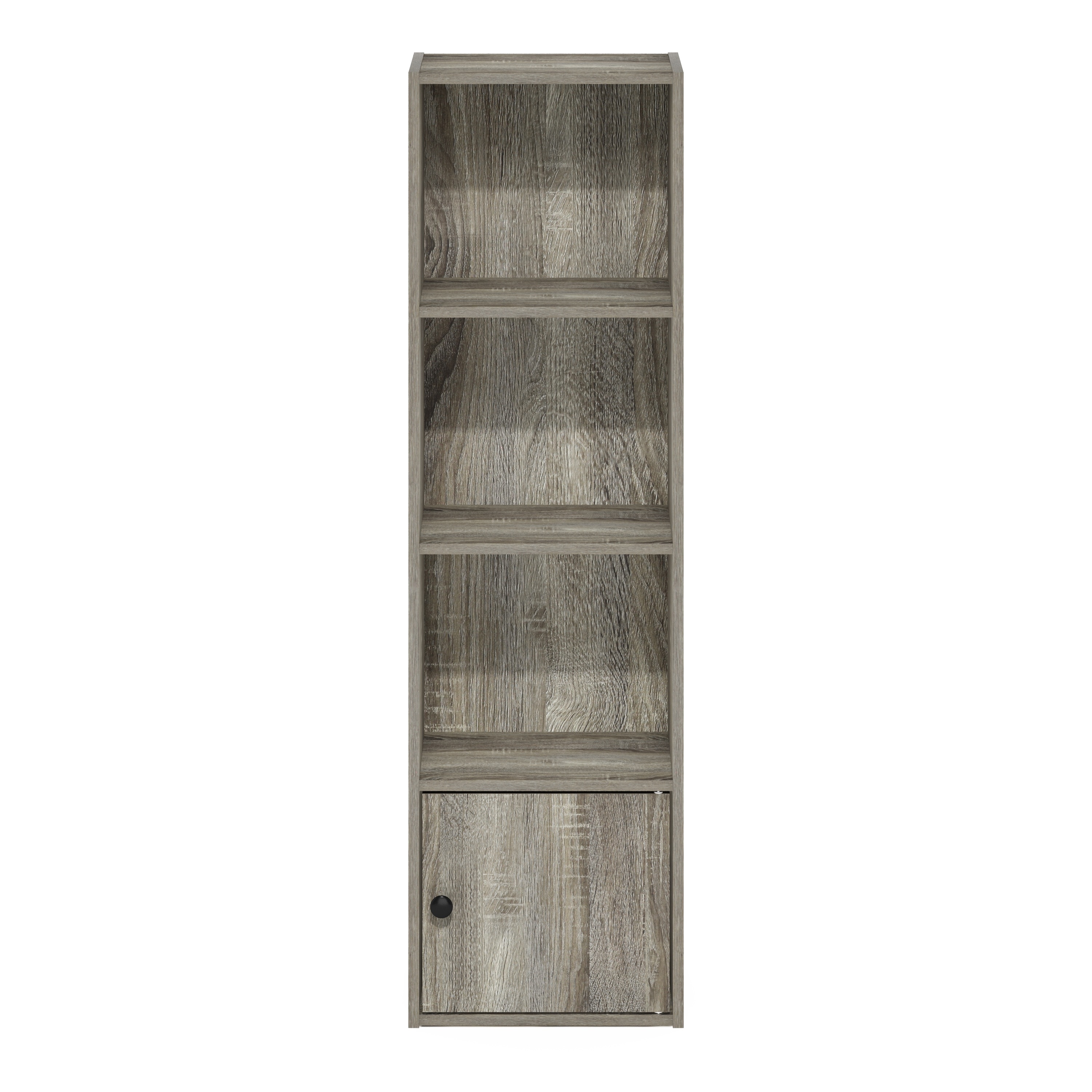 4 Tier Storage Shelf with Cabinet - Grey