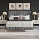 preview thumbnail 4 of 18, CraftPorch Modern Velvet Tufted Upholstered Gold Accent Platform Bed