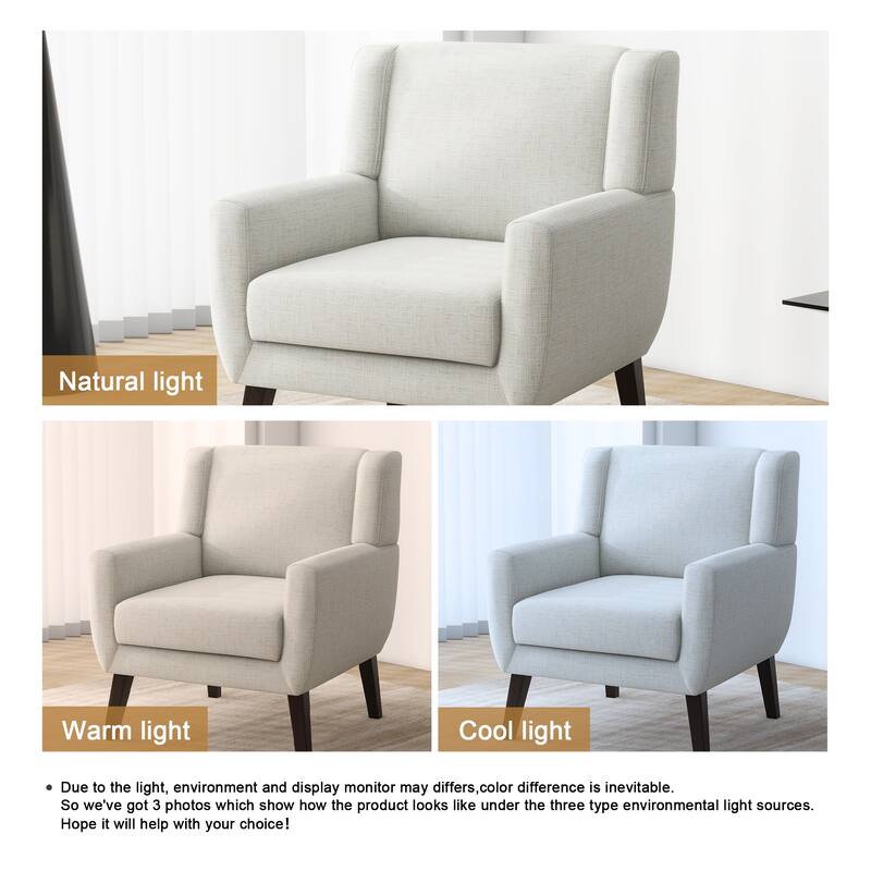 Upholstered Armchair with Wide Back Accent Chair
