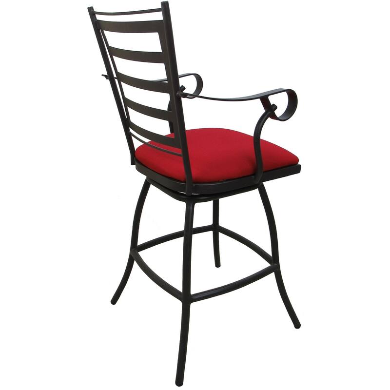 Jenna Outdoor/Indoor Counter Bar or Extra Tall Bar Stool on Dark Nut
